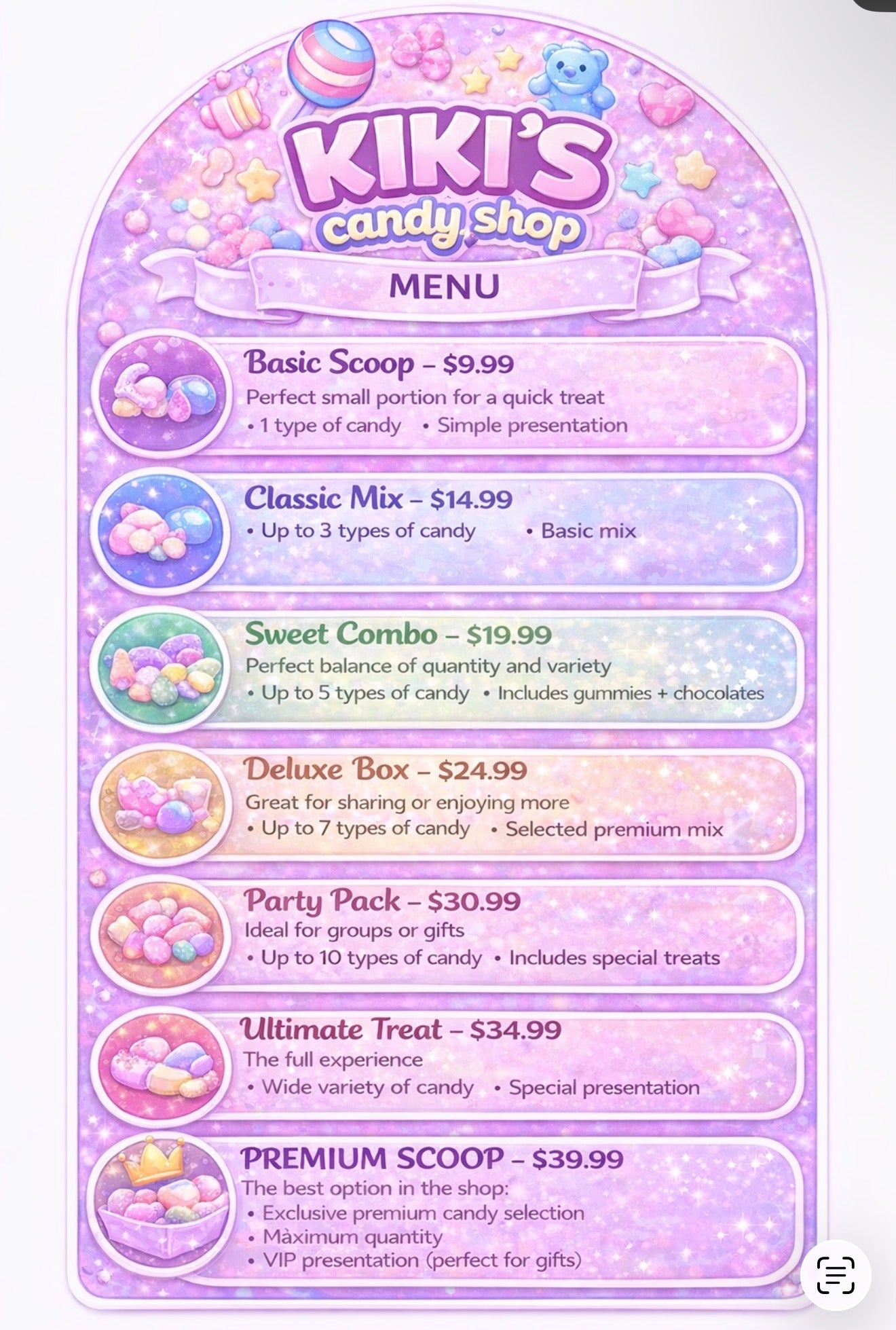 Classic candy scoop