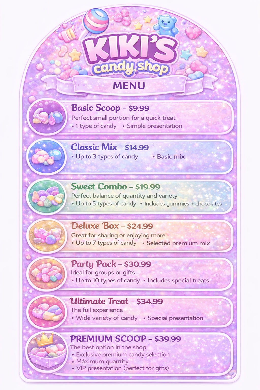 Kika candy scoops